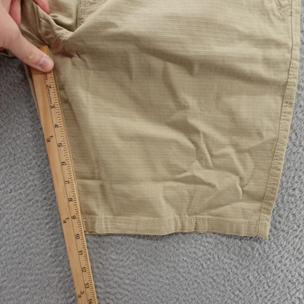 Weatherproof Mens Utility Shorts 34 Oxford Tan Stretch Cargo Ripstop NEW